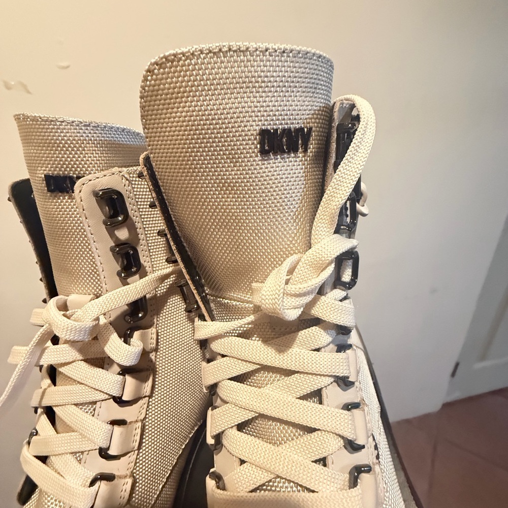 DKNY Cream High-Top Sneakers